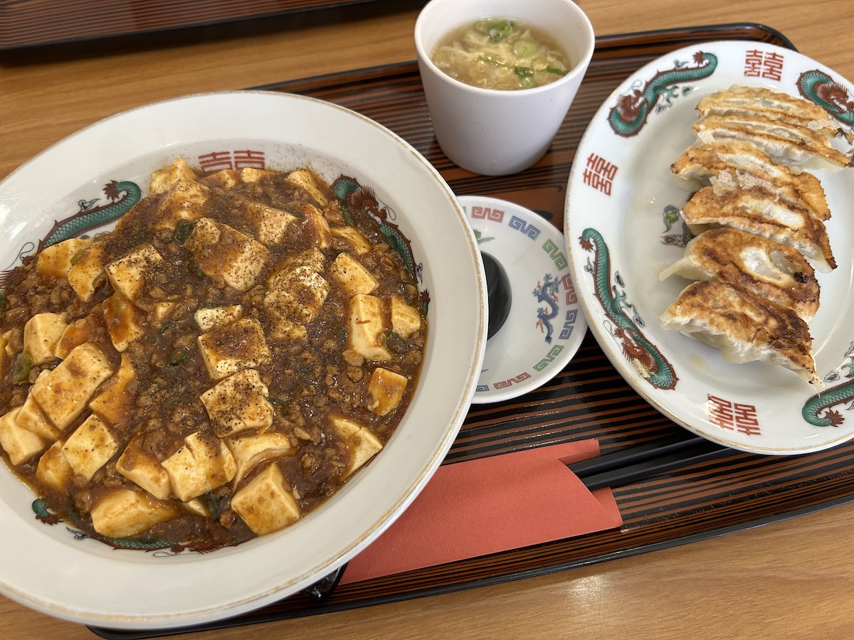 京大周辺のご飯　大龍亭　麻婆豆腐　餃子