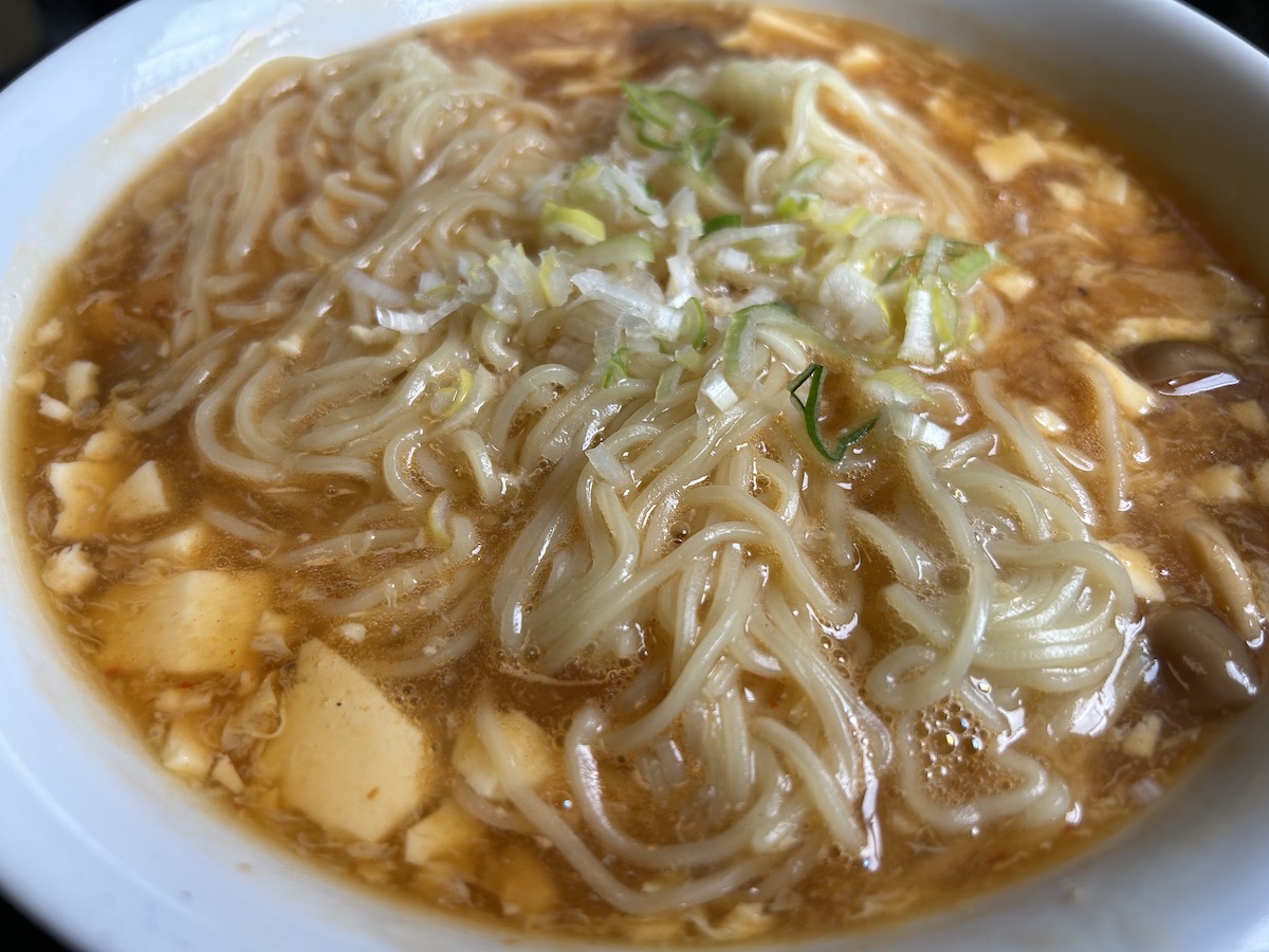 京大　ご飯　中華　七福屋　酸辣湯麺