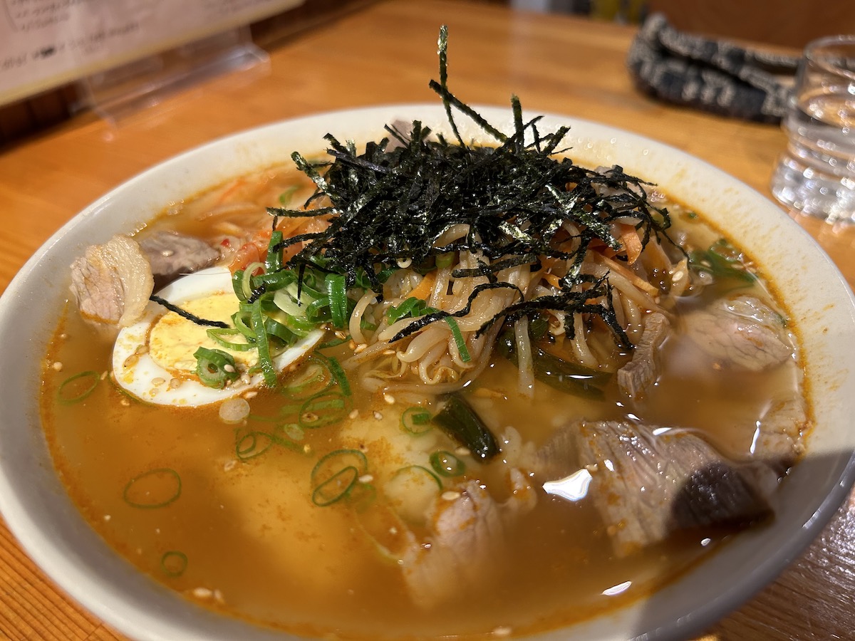 京大　ランチ　mArk　牛肉とナムルのスープご飯